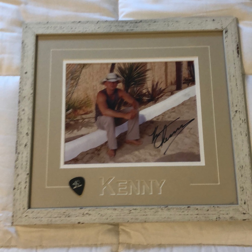 Kenny Chesney picture. 16x14.5.  Signed